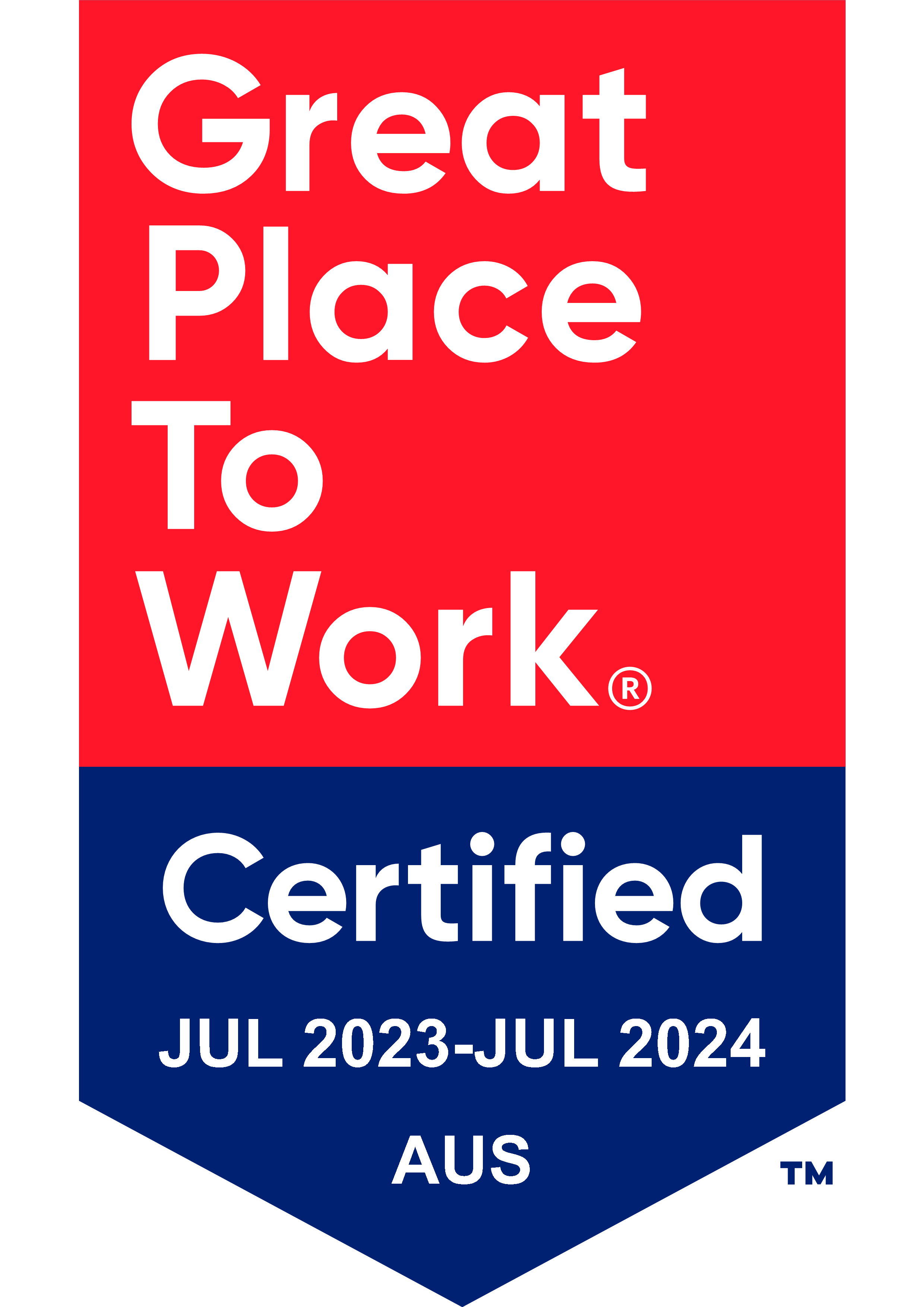 Smartsheet Great Place To Work Certified Badge 2023-2024